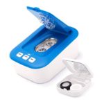 Contact Lens Cleaner, Portable Ultrasonic Contact Lens Cleaner Kit Daily Care Faster Cleaning for Contact Lens(Blue)(New Version)