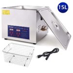 Seeutek Professional Ultrasonic Cleaner 15L with Digital Timer and Heater 304 Stainless Steel for Jewelry Rings Diamond Watch Glasses Circuit Board Dentures Small Parts Dental Instrument
