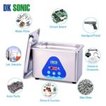 Mini Ultrasonic Cleaner DK SONIC 600mL 42KHz Sonic Cleaner with Digital Timer and Basket for Jewelry,Ring,Eyeglasses,Denture,Watchband,Coins,Small Metal Parts,Office Supply,Tattoo Equipment