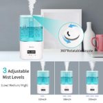 MADETEC Humidifiers for Bedroom,Smart Cool Mist Air Humidifier 5.5L Ultrasonic Baby Room Humidifer with Top Fill Function, 4 Layers Filter, Remote and LED Display (Teal)