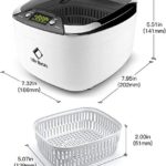 Ultrasonic Cleaner 850ml Ultrasonic Jewellery Cleaner LifeBasis Digital Ultra Sonic Cleaner LCD Screen with Basket Watch Stand CD Holder for Jewelry CDs DVDs E-Cigarette Watches Dentures Glasses