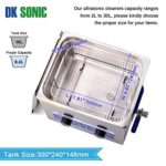 Commercial Ultrasonic Cleaner – DK SONIC 10L 240W Sonic Cleaner with Heater and Basket for Metal Parts, Carburetor,Fuel Injector,Record,Circuit Board,Brass,Engine Parts,Tableware,Home Repair Tool,etc