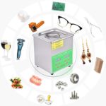Ultrasonic Cleaner 2L,Professional Ultrasonic Jewelry Cleaner,Ultrasonic Parts Glasses Dental Cleaner Machine,for Jewelry Glasses Cleaner Solution for Industrial Commercial(with Gloves)