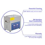 3L Ultrasonic Cleaner with Digital Timer & Heater, Professional Ultrasound Jewelry Cleaning Machine for Parts Denture Ring Watch