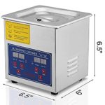 VEVOR Ultrasonic Cleaner 1.3L Ultrasonic Parts Cleaner Professional Stainless Steel Industrial Ultrasonic Cleaner Jewelry Cleaner with Heater Timer(1.3L)