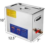 6L Ultrasonic Cleaner, Professional ultrasonic Parts Cleaner with Timer Heater for Jewelry Watch Coin Glass Circuit Board (200W Heater,180W Ultrasonic)