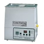 Cole-Parmer SS Ultrasonic Cleaner, Heater/Digital Timer; 3.5 gal, 220V