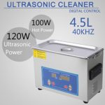 MARSPOWER Ultrasonic Cleaner 4.5L, Industrial Commercial Ultrasound Cleaning Machine,with Digital Timer&Heater for Jewelry Glasses Watch Dentures Small Parts Circuit Board Dental Instrument