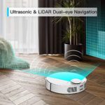 360 S9 Robot Vacuum and Mop, Ultrasonic & LiDAR Dual-Eye, Laser Mapping, 2650 Pa, Low Noise Design, 180 mins Work Time, Intelligent Water Tank, No-Go Zones, Compatible with Alexa