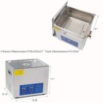 15L/3.9gallon Ultrasonic Cleaner 304 Stainless Steel with Digital Timer&Heater,360W Ultrasonic Power for Lab Instrument Auto Parts Injector Metal Articles Gun Parts 40KHz 110V US Plug