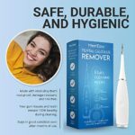 Electric Sonic Dental Calculus Plaque Remover Tool Kit – Tooth Scraper Tartar Removal Cleaner – Teeth Stain Eraser Polisher – Remove Tarter for Kids Adult – 100% Proven Safe (White + Mirror/Pick)