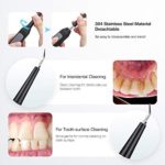 Teeth Cleaning Kit, Electric Dental Plaque Tartar Calculus Remover with Mouth Mirror, USB Rechargeable Tooth Scraper, 3 Modes Ultrasonic Tooth Stains Cleaner, Waterproof Plaque Removal Cleaning Tools