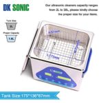 Professional Ultrasonic Cleaner – DK SONIC Sonic Cleaner with Heater and Basket for Denture,Coins,Small Metal Parts,Record,Circuit Board,Daily Necessaries,Tattoo Equipment,Lab Tools,etc