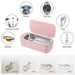 Geckoes Ultrasonic Jewelry Cleaner, Glasses Cleaner Machine, Porfessional Ultrasonic Cleaner for Jewelry,Rings, Watches, Eyeglasses, Denture, Coins, Utensils, Chain (Pink)