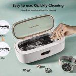 Ultrasonic Jewelry Cleaner- Professional Ultrasonic Cleaner Machine for Cleaning Silver Jewelry Eyeglasses Rings Watches Necklaces Dental Coins Razors Dentures Tools Cleaner