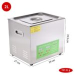 YTDS 2L Stainless Steel Ultrasonic Cleaner,Lab Ultrasonic Cleaner,Jewelry Cleaner,40khz 60W Professional Ultrasonic Parts Cleaner with Gloves,for Glasses Watches Electronic Dental Tools More Cleaning