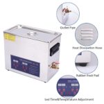 Ultrasonic Cleaner 6.5L Ultrasonic Parts Cleaner 304 Stainless Steel with Digital Timer and Heater for Jewelry Diamonds Glasses Watch Dentures Tools Parts Lab Ultrasound Cleaner Machine Industrial