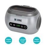 DK SONIC 42KHz Sonic Cleaner with Digital Timer and Basket for Jewelry,Ring,Eyeglasses,Denture,Watchband,Coins,Small Metal Parts,Daily Necessaries,etc (600ml-silver, M)