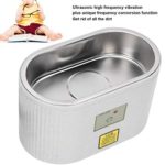 Ultrasonic Cleaner, Ultrasonic Cleaning Machine, Mini Ultrasonic Denture Cleaner Jewelry Eyeglasses Stainless Steel Cleaning Machine (600ml) (US)