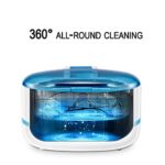 MYHZH Ultrasonic Cleaner, Compact Professional Ultrasonic Jewelry Cleaner (750ML), Portable Jewelry Cleaner Ultrasonic Machine SUS Tank for Cleaning Eyeglasses Watches Dentures
