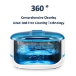 CCFCF Ultrasonic Polishing Jewelry Cleaner with Digital Timer, for Cleaning Eyeglasses Rings/Dentures/Retainers and Mouth Guards, Professional Ultrasonic Cleaner