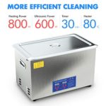 2021 Upgrade Ultrasonic Cleaner 30L 800W Heated Parts Cleaner for Guns Carburetors Injectors Jewelry Dentures Large Capacity Use in Automotive Medical and Firearm Industry Commercial Cleaning Machine