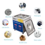 CXRCY Jewelry Cleaner Machine 1.3L Professional Ultrasonic Cleaner with Digital Timer and 304 Stainless Steel for Watches Eyeglasses Silver Gold Jewelry Small Parts Circuit Board Dentures Rings (60W)