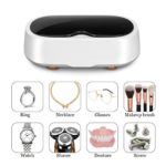 Ultrasonic Cleaner, Ultrasonic Jewelry Cleaner, Portable Household 47kHz with 3 Minutes Cleaning Silver/Jewelry/Eyeglasses/Rings/Watches/Necklaces/Dental Coins/Razors/Brushes (White)
