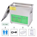 Ultrasonic Jewelry Cleaner, Professional Ultrasonic Cleaner Machine With Digital Timer And Heater, Home Ultrasonic Cavitation Machine For Silver Jewelry Eyeglasses Rings Watches Necklaces Dentures 6L