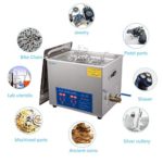 CXRCY Ultrasonic Cleaner 10L Professional Heated Jewelry Cleaner Machine with Digital Timer&304 Stainless Steel for Watch Eyeglass Silver Gold Jewelry Diamond Parts Circuit Board Dentures Rings (240W)