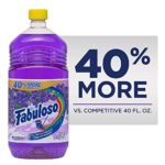 FABULOSO All Purpose Cleaner, Lavender, Bathroom Cleaner, Toilet Cleaner, Floor Cleaner, Shower and Glass Cleaner, Mop Cleanser, Kitchen Pots and Pans Degreaser, 56 Fluid Ounce (Pack of 6) (153041)