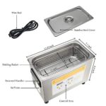 4.5L 40KHz Ultrasonic Cleaner 180W Professional Stainless Steel Digital Timer&Heater for Jewelry Glasses Watch Dentures Small Parts Circuit Board Instrument,Industrial Commercial Cleaning Machine