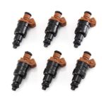 JZK Fuel Injectors 6pcs/Set 812-11114 33007127 for Jeep Wrangler YJ 1991-1993 Jeep Cherokee XJ 1991-1993