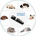 Ceenwes Dog Clippers Heavy Duty Low Noise Rechargeable Cordless Pet Clippers Professional Dog Grooming Clippers with Power Status Dog Grooming Kit with 11 Tools For Dogs Cats Other Animals