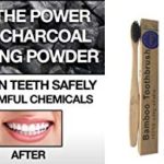Charcoal Teeth Whitening Powder, Activated Natural Organic Proven Safe For Enamel, Stains Remover Dentist Bundle FREE Eco friendly Bamboo toothbrush Large Jar 60g/2oz