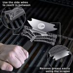 3 in 1 Dream Set – Bristle Free Grill Brush and Scraper + Heavy Duty Grill Mat |Best Barbecue Grilling Accessories Cleaner Set | Stainless Steel Wire Safe BBQ Cleaning Brush for All Grates