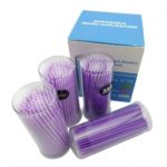 400 PCS of Purple Disposable Micro Applicator Brush Bendable