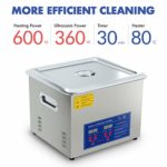 2021 Upgrade 600W Heated Ultrasonic Cleaner 15L Stainless Steel Sonic Bath for Guns Carburetors Injectors Parts and PCB with Free Rubber Gloves Gifts Use in Automotive and Firearm Industry DAREFLOW
