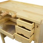 Deluxe Solid Wooden Jewelers Bench Workbench Station with Utility Storage Drawers for Jewelry Making