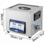 VEVOR Ultrasonic Cleaner 10L Semiwave Function 240W/120W Ultrasonic Power 200W Heating Power Upgraded Ultrasonic Cleaner for Modul Apparatus Dental Parts Cleaning