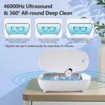 DEKOPRO Mini Ultrasonic Jewelry Cleaner Machine for Rings Glasses Diamonds Coins Necklaces Dentures, Portable Ultrasonic Cleaner Jewelry Cleaning Machine