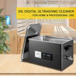 VEVOR Touch Ultrasonic Cleaner 20L Ultrasonic Cleaning Machine 40kHz Sonic Cleaner Titanium Alloy & 304 Stainless Steel Jewelry Cleaner Ultrasonic Machine w/Heater & Timer for Cleaning Glasses Watch