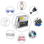 Flexzion Commercial Ultrasonic Jewelry Cleaner Machine Professional Sonic Wave Polishing (3 Liter) w/Frequency Sweep & Degassing Function, Heater/Timer/Temperature LED Display & Digital Control