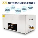 22L Professional Ultrasonic Cleaner,480W Jewelry Cleaner Machine,40khz Ultrasound Cleaning Machine for Rings Eyeglasses Watches Coins Tools Razors