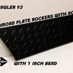 Fits Jeep Yj Black Diamond Plate Side Rocker Panel with No Cut Outs & 1 Inch Bend
