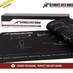 Ultimate Rifle Build X-Large Gun Cleaning Mat with Exploded Parts Diagram & Bonus Magnetic Parts Tray; Non-Slip & Solvent Resistant pad; Stitched Edges – 36×16
