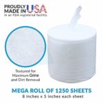 Club Wipes USA Sanitizing Wipes: 5000 Unscented Wipes (8″ x 5″): 4 Refill Mega Rolls for Floor Stand and Wall Dispensers – Kills 99.99% of Common Germs – for Gyms, Restaurants, Offices