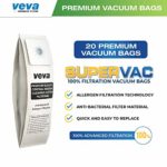 20 Pack VEVA Premium SuperVac Vacuum Gallon Bags compatible with Nutone 391 Central Vac vacuum cleaners replacement models CV350 CV352 CV353 CV450 CV653 CV750