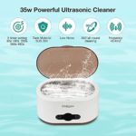Ultrasonic Jewelry Cleaner,Powerful 20 oz (600ml) Touch Screen Jewelry Cleaner Machine,5 Digital Timer,Low Noise, Modern Silver Jewelry Cleaner kit for Ring,Necklace,Watch,Denture,Eyeglasses,Coin