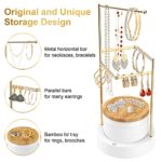 Jewelry Organizer Ultrasonic Cleaner – Earring Holder Jewelry Stand Ultrasonic Jewelry Cleaner Birthday Gift for Women 2-in-1 Separate for Cleaning & Hanging Earring, Ring, Necklace, Bracelet, Coins
